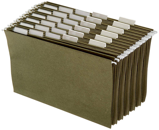 AmazonBasics Hanging Office Cabinet File Folders Legal Size, 25 Pieces
