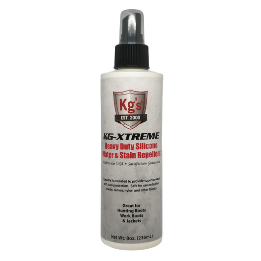Kg's XTREME Heavy Duty Silicone Water and Stain Repellent Spray for Boots, 8 oz