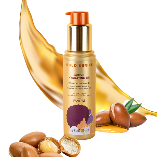 Pantene Gold Series Intense Hydrating Oil Infused With Argan Oil 3.2 Fl oz 95 ml PACKAGING MAY VARY