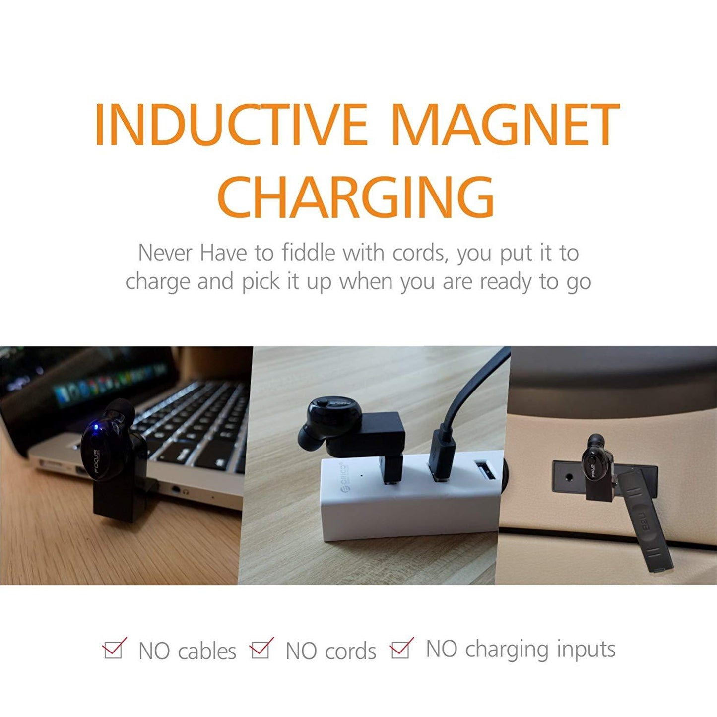 FOCUSPOWER F10 Mini Bluetooth Earbud Smallest Wireless Invisible Headphone with 6 Hour Playtime Car Headset with Mic (One Pcs)