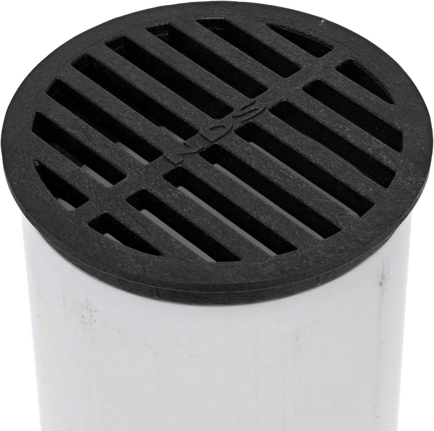 NDS Round Grate Black Plastic With 4 Inch Drain Pipes 1 pc.
