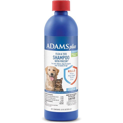 Adams plus Flea & Tick Shampoo with Precor, 12 fl.oz / 355ml