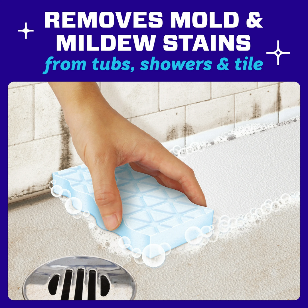 Mr. Clean Magic Eraser Sponge 2in1 Bath Built-In Cleaner Lavender Scent