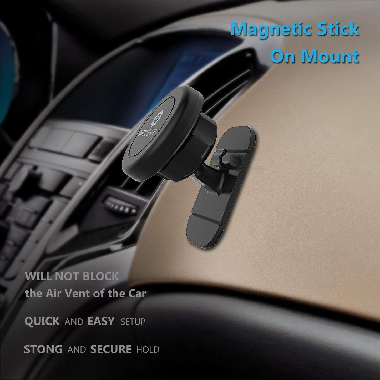 WizGear Universal Stick On Dashboard Magnetic Car Mount NO BOX