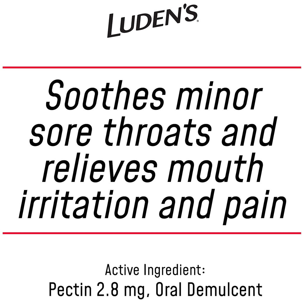 Ludens Throat Drops Pectin Lozenge/Oral Demulcent Wild Cherry Flavors, 90 Throat Drops