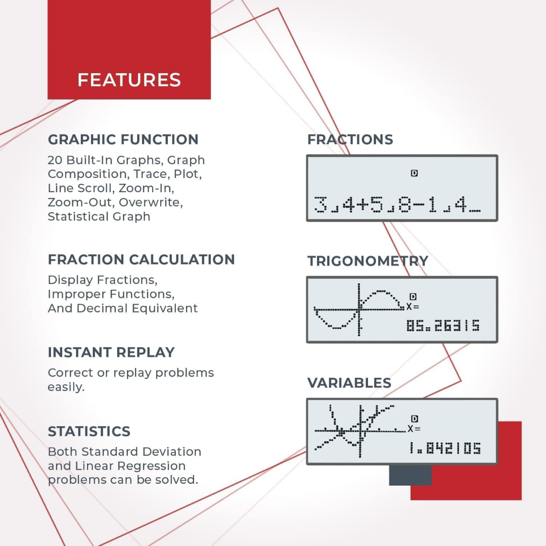 Catiga Scientific Calculator with Graphic Functions, CS-121