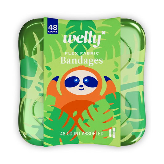 Welly Flex Fabric Bandages Peculiar Pets Patterns 48 Count Assorted