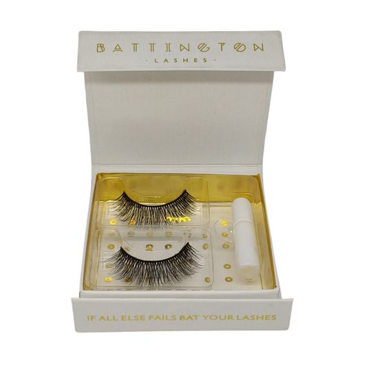 Battington Lashes Harlow 3D Silk Lashes with Glue