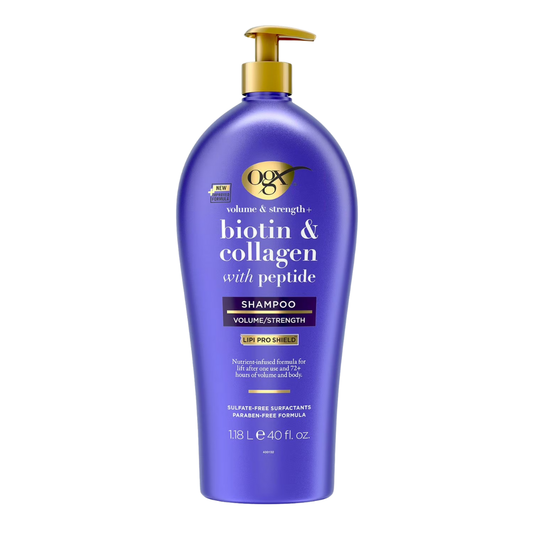 OGX Volume & Strength + Biotin & Collagen with Peptide Shampoo, 40 oz