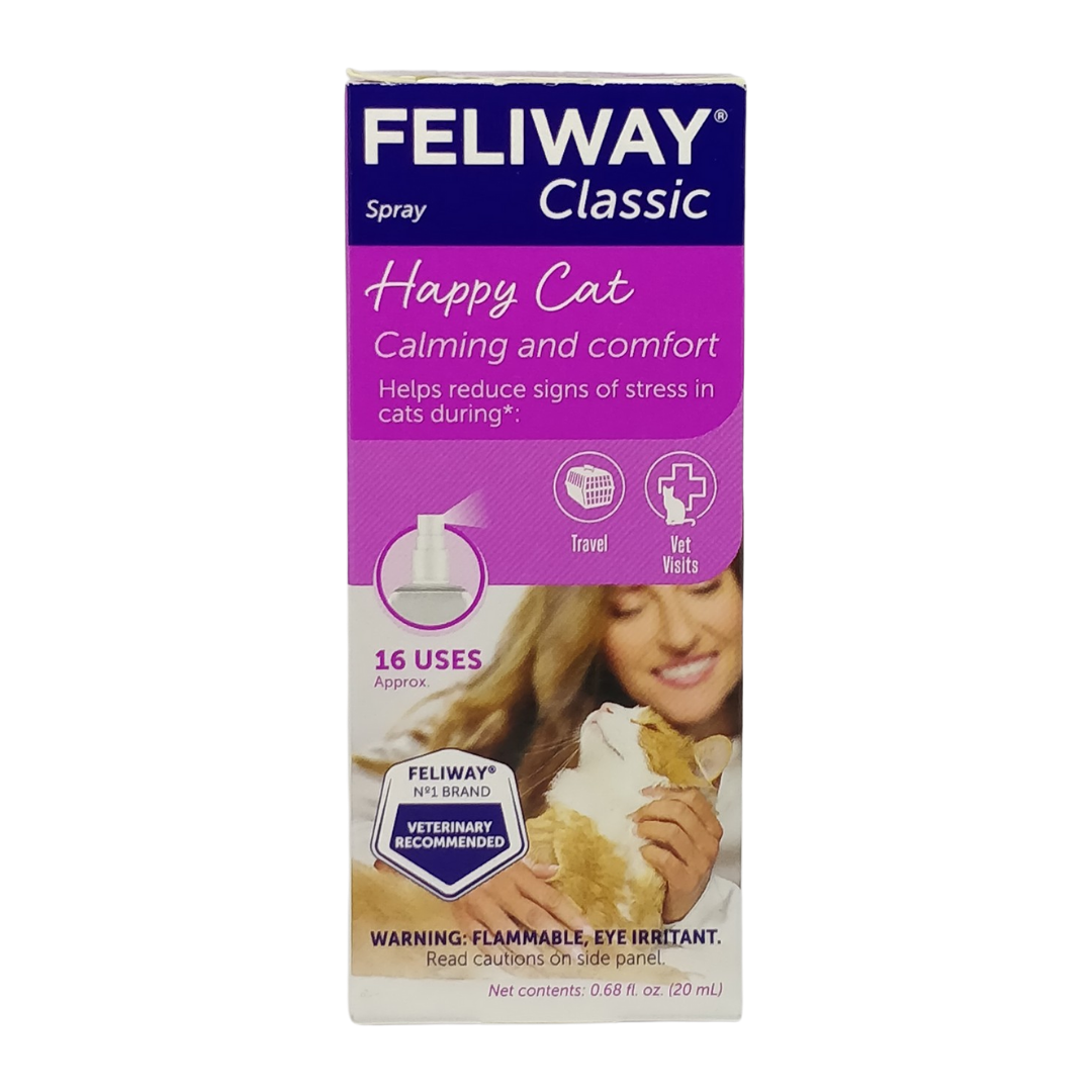 Feliway Classic Cat Calming Pheromone Travel Spray, 20 ml (about 16 Applications)