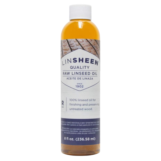 Linsheen Quality Raw Linseed Oil for Finishing and Wood Preserver, 8 oz