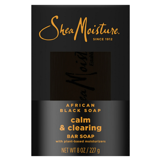 Shea Moisture African Black Soap Calm & Clearing Bar Soap, 8 oz / 227 g