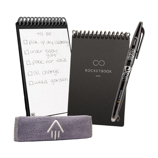 Rocket Book Mini The Endlessly Reusable Intelligent Notebook ( Black , 1 Count )
