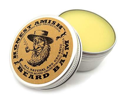 Honest Amish Beard Balm Leave-in Conditioner - Made with only Natural and Organic Ingredients - 2 Ounce