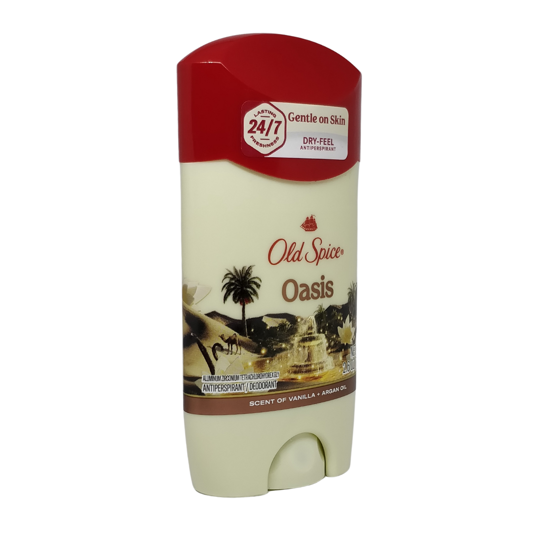Old Spice Antiperspirant Deodorant Oasis Scent with Vanilla & Argan – 2.6 oz