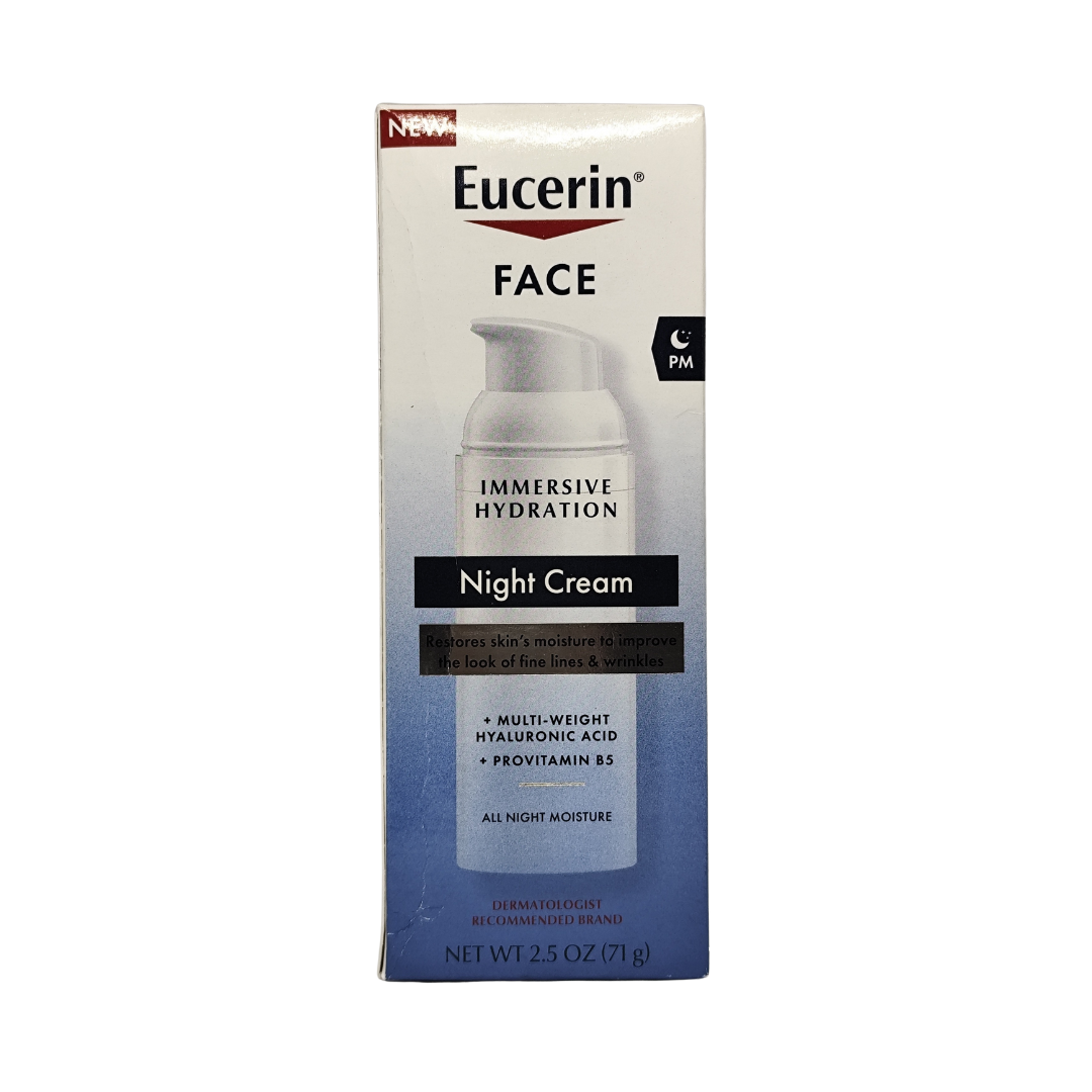 Eucerin Face Immersive Hydration Night Cream, 2.5 oz. / 71 g