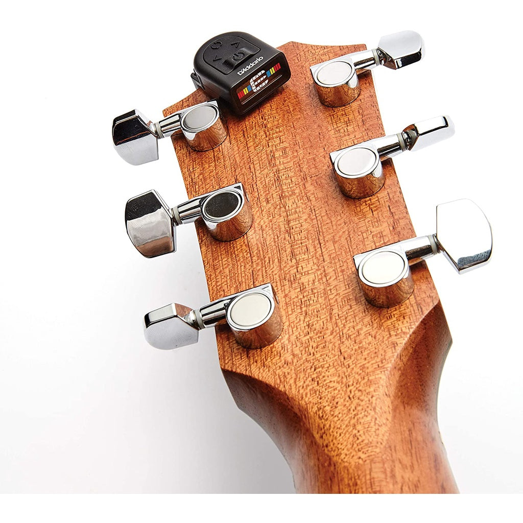 D'Addario Black Micro Guitar Headstock Tuner, Clip On (PW-CT-12)