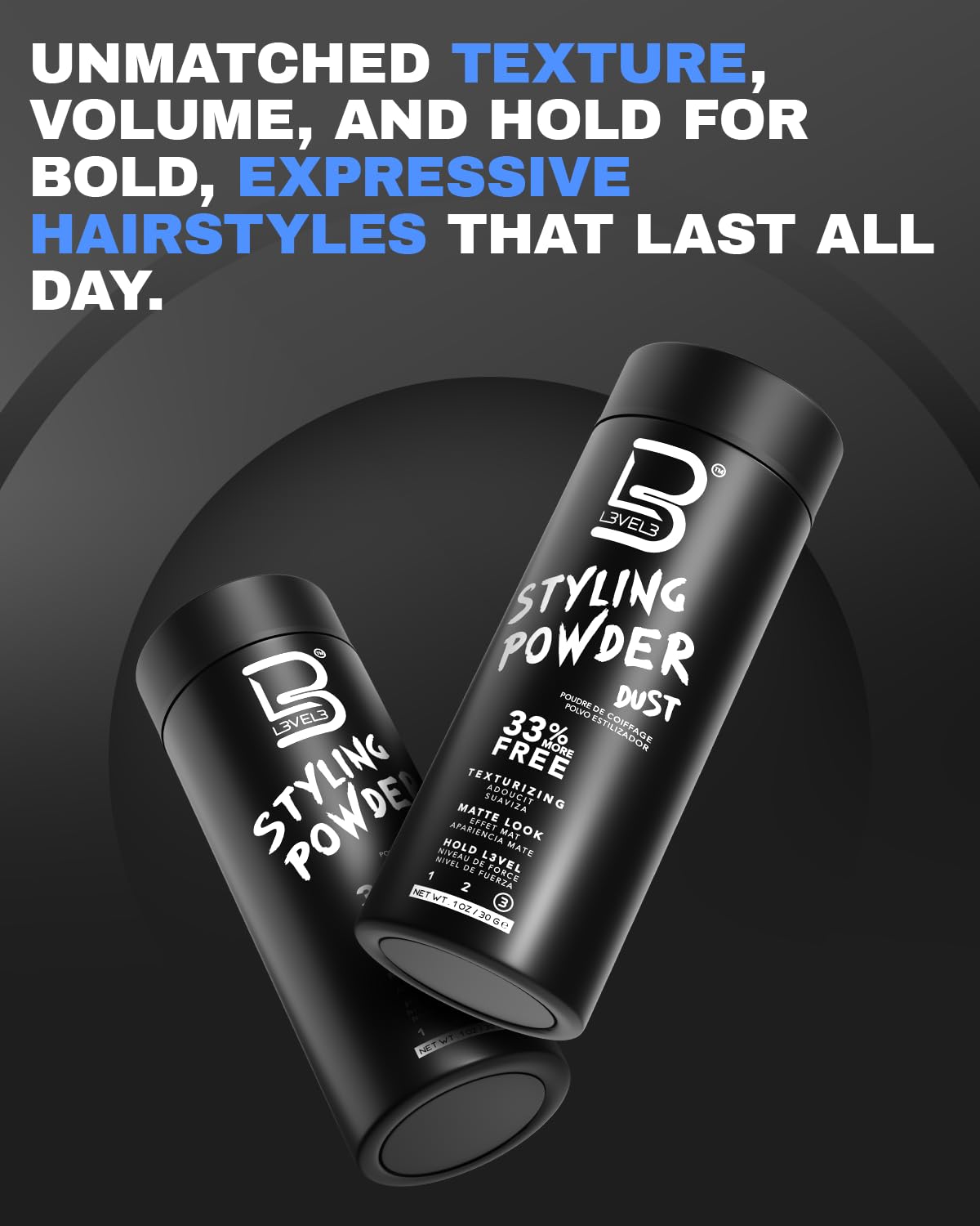 Level 3 Styling Powder Dust Texturizing Matte Look 1 oz / 30g