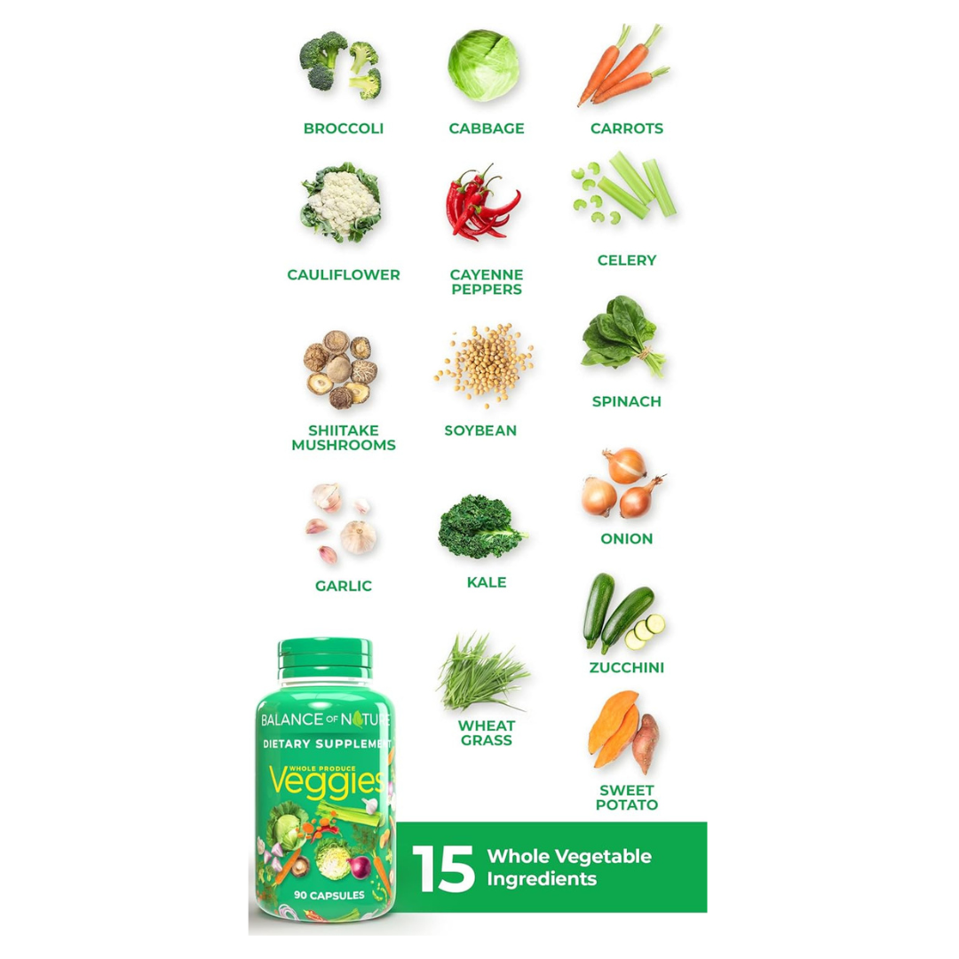 Balance of Nature Whole Produce Dietary Supplement, 90 Capsules