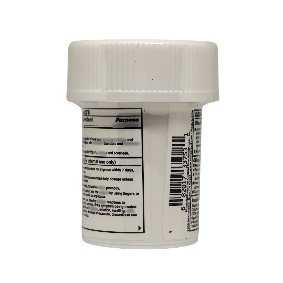 Clinical Resolution Lab Numb Master External Relief Cream, 1.25 oz. / 35.43 g