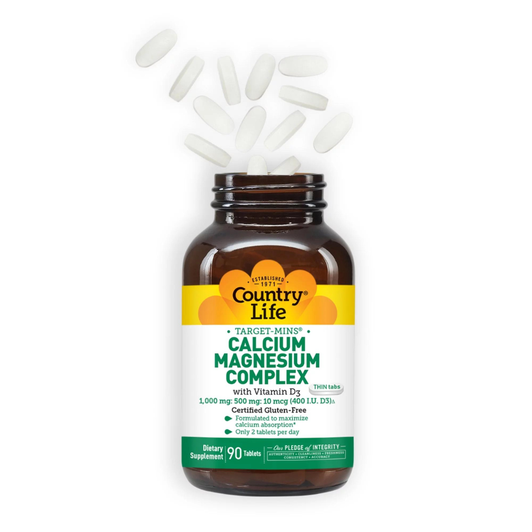 Country Life Calcium Magnesium Complex With Vitamin D3 Supplement 90 Tablets