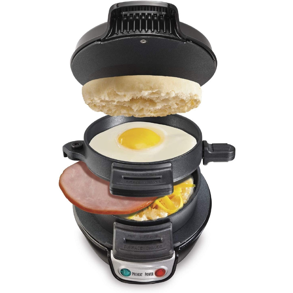 Hamilton Beach 25477 Breakfast Electric Sandwich Maker, Black