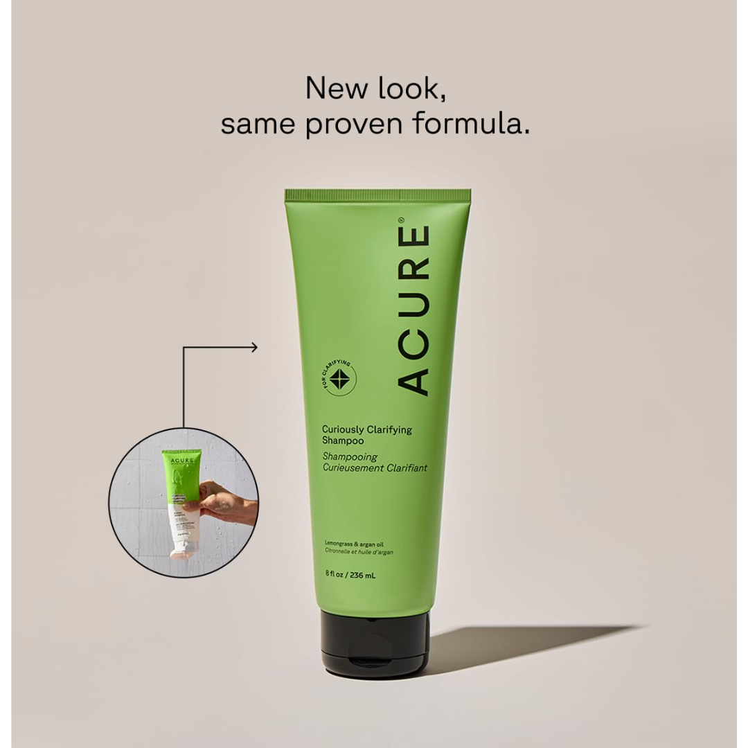 ACURE Curiously Clarifying Shampoo Lemongrass & Argan, 8 oz / 236 ml