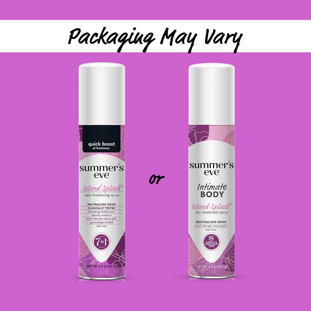 Summer's Eve Island Splash Freshening Spray 5 In 1 Neutralizes Odor 56.7g