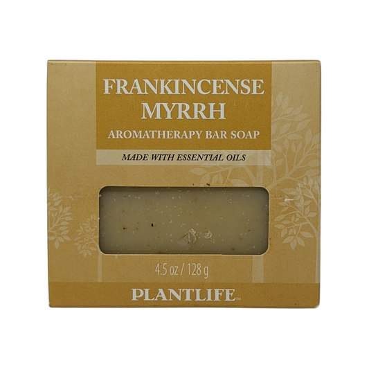 Plantlife Frankincense Myrrh Aromatherapy Bar Soap, 4.5 oz / 128 g