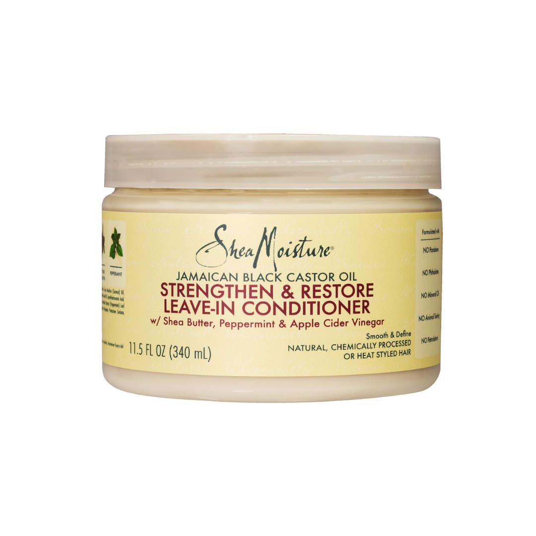 Shea Moisture Leave-In Conditioner Strengthen & Restore with Jamaican Black Castor Oil, 11.5 oz