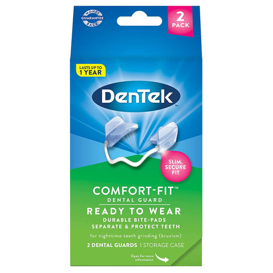 DenTek Comfort-Fit Dental Guards Ready to Wear for Nighttime Teeth Grinding 2 Count