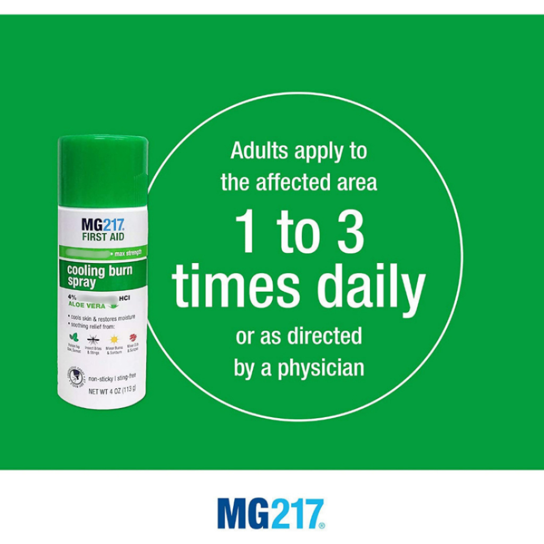 MG217 Max Strength Cooling Burn Spray with Aloe Vera 113g
