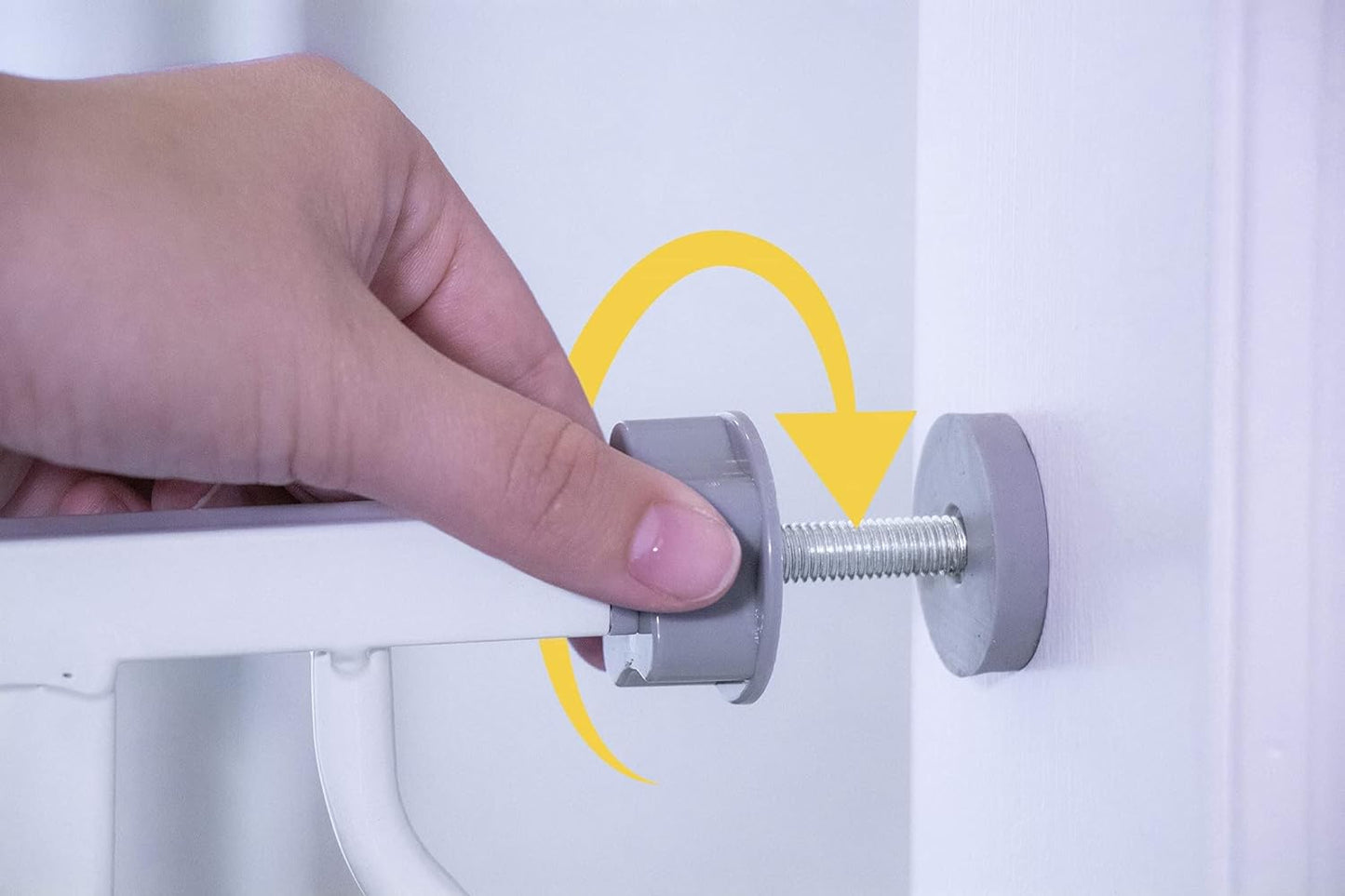 Regalo Walk Thru Baby Gate 38.5 Inch Wide (Includes 6 Inch Extension Kit, Pressure Mount Kit, Wall Cups)