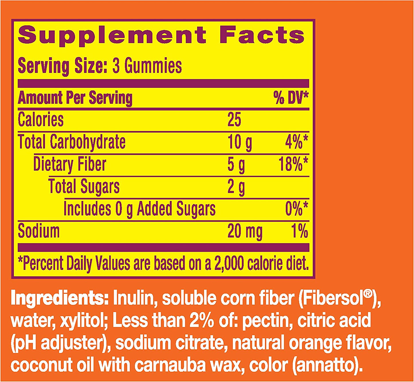 MetaMucil Fiber Supplement Gummies No Sugar Added Orange Flavor 120 Gummies