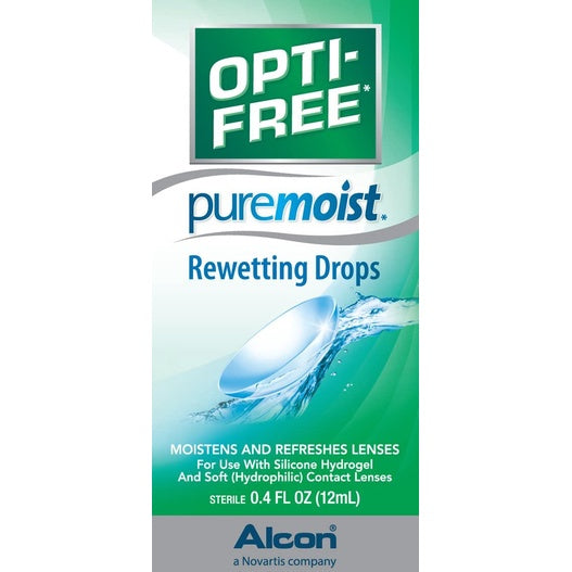 Opti-Free Puremoist Rewetting Drops, 0.4 fl.oz / 12ml