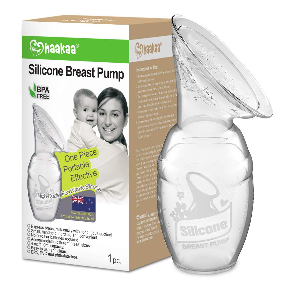 Haakaa Manual Silicone Breast Pump, 4oz/100ml (1 Piece)