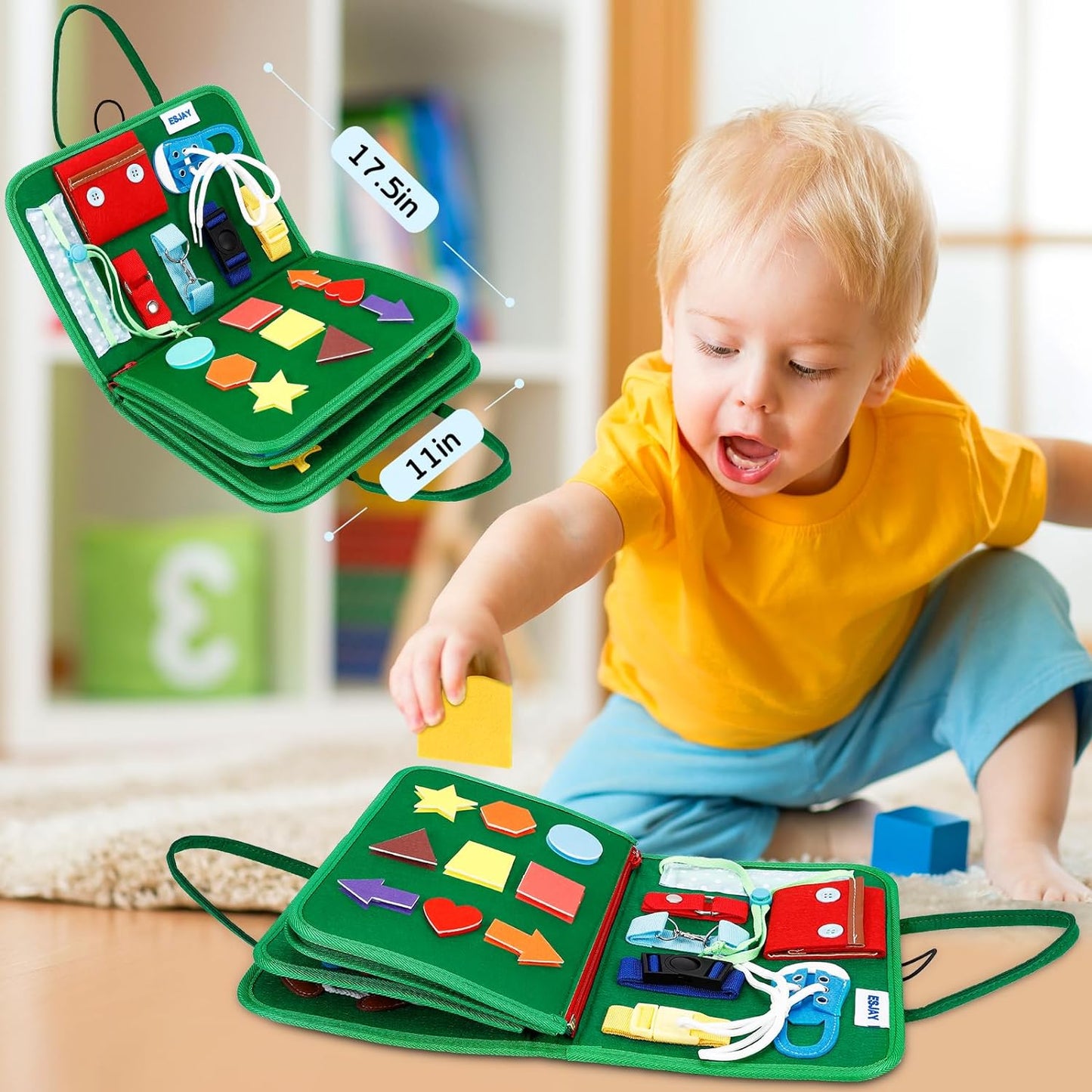 Esjay Toddler Busy Board Toy Book For Educational Learning Activities