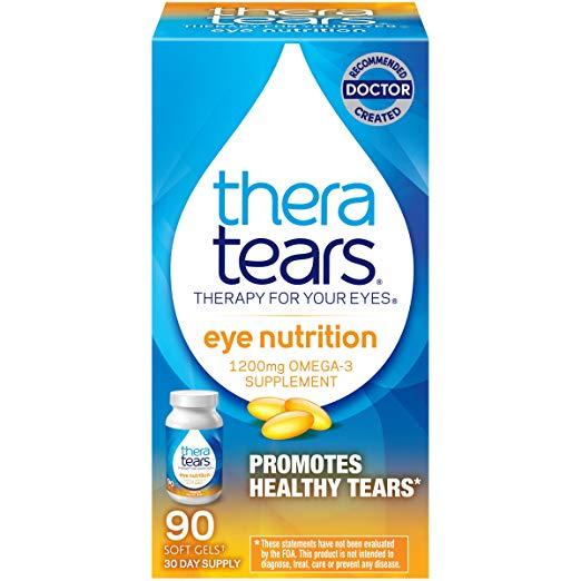 TheraTears 1200mg Omega 3 Supplement for Eye Nutrition, 90 Count