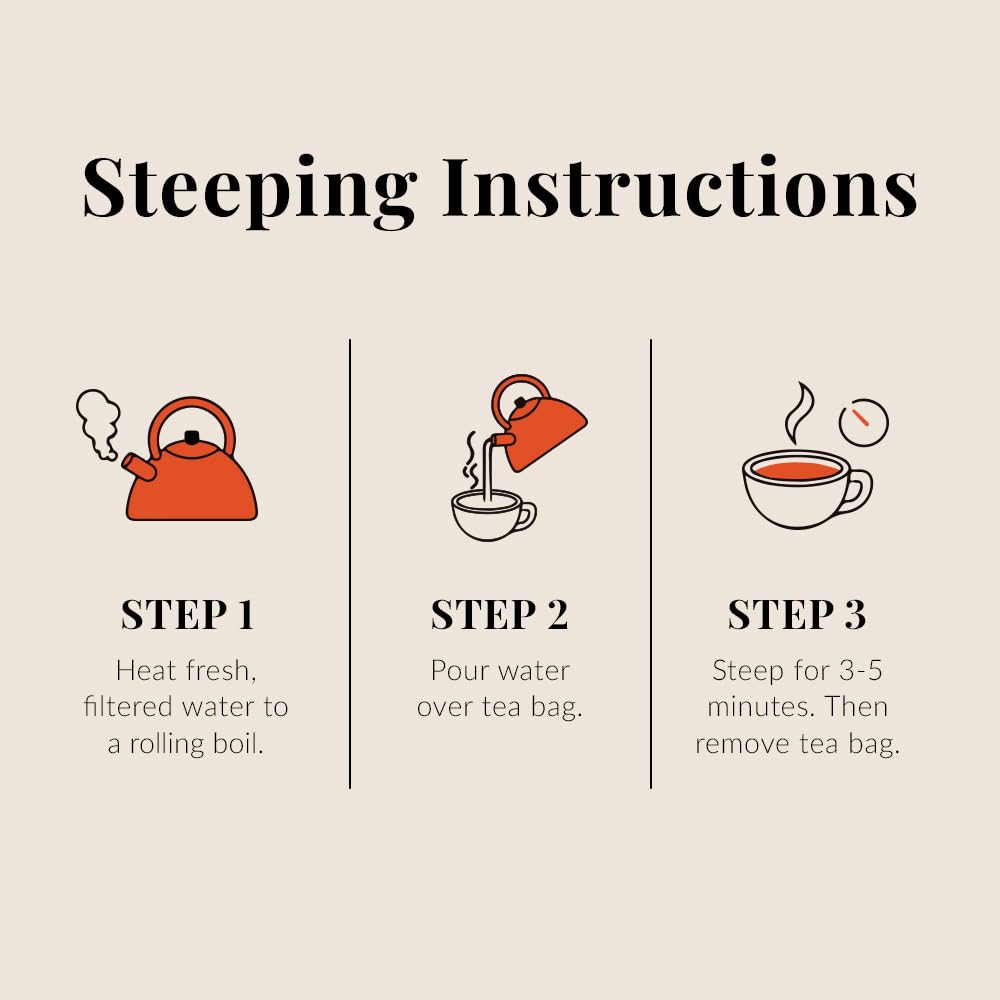 The Republic of Tea Ginger Peach Black Tea Steeps 50 Cups (80g)