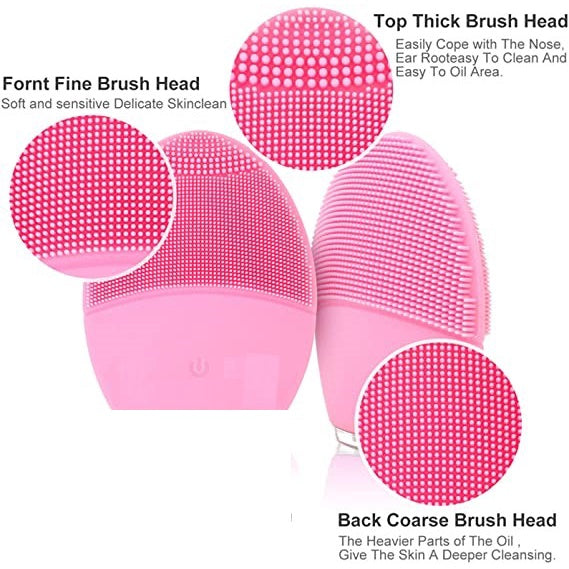 Silicone Electric Facial Cleanser WT-09, Pink 1  Piece
