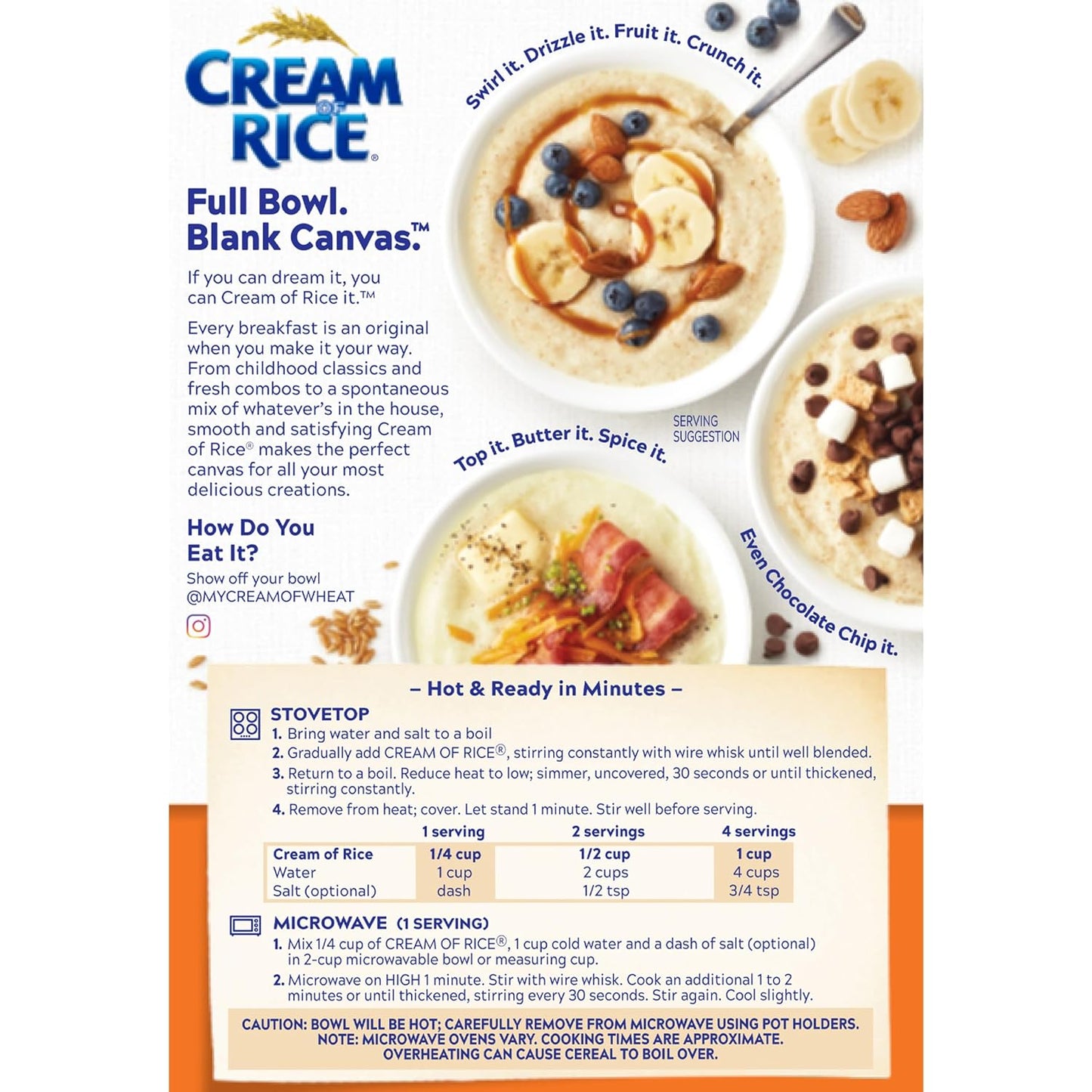 Cream Of Rice Hot Cereal 14 oz (397g)