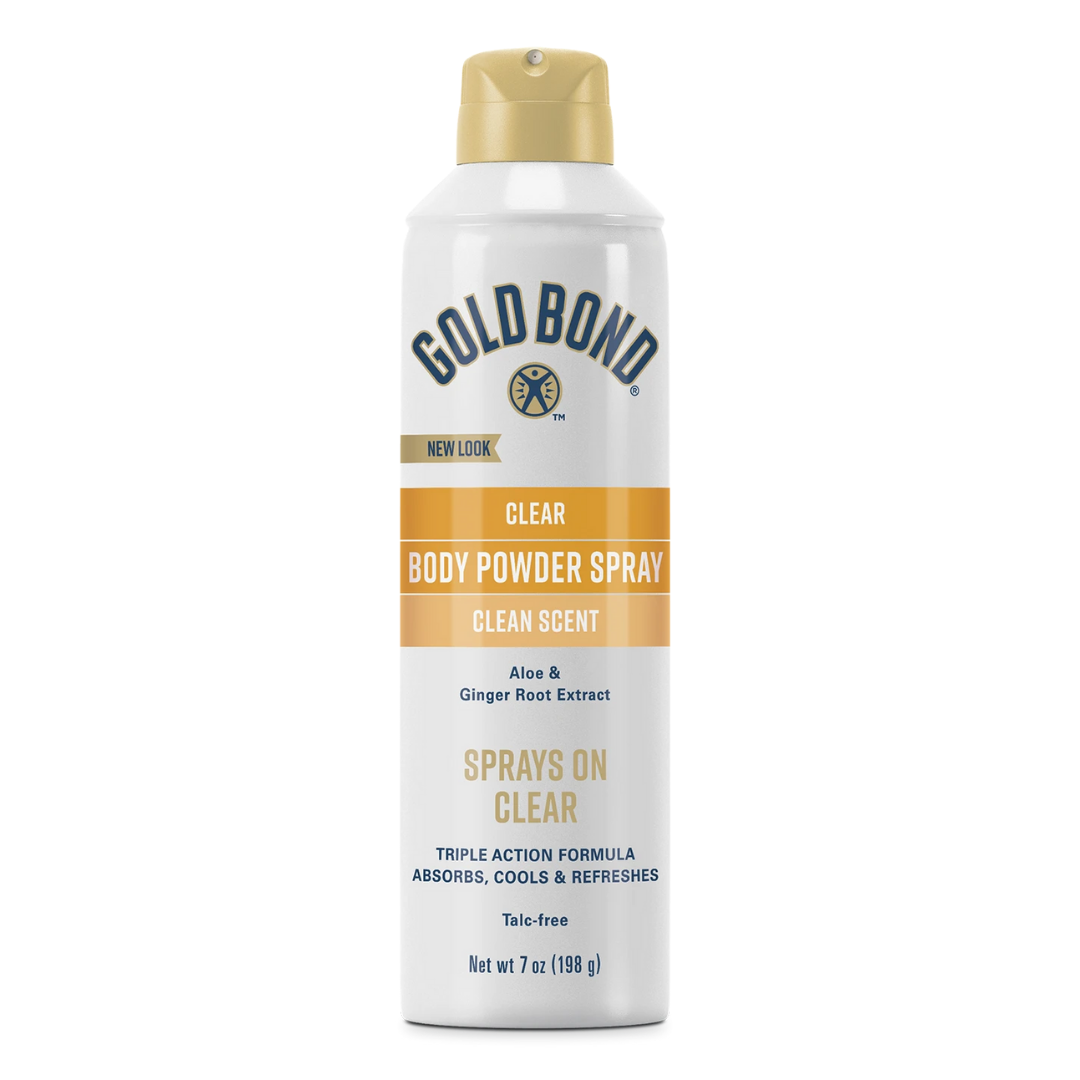 Gold Bond Clear Body Powder Spray Clean Scent, 7 oz / 198 g