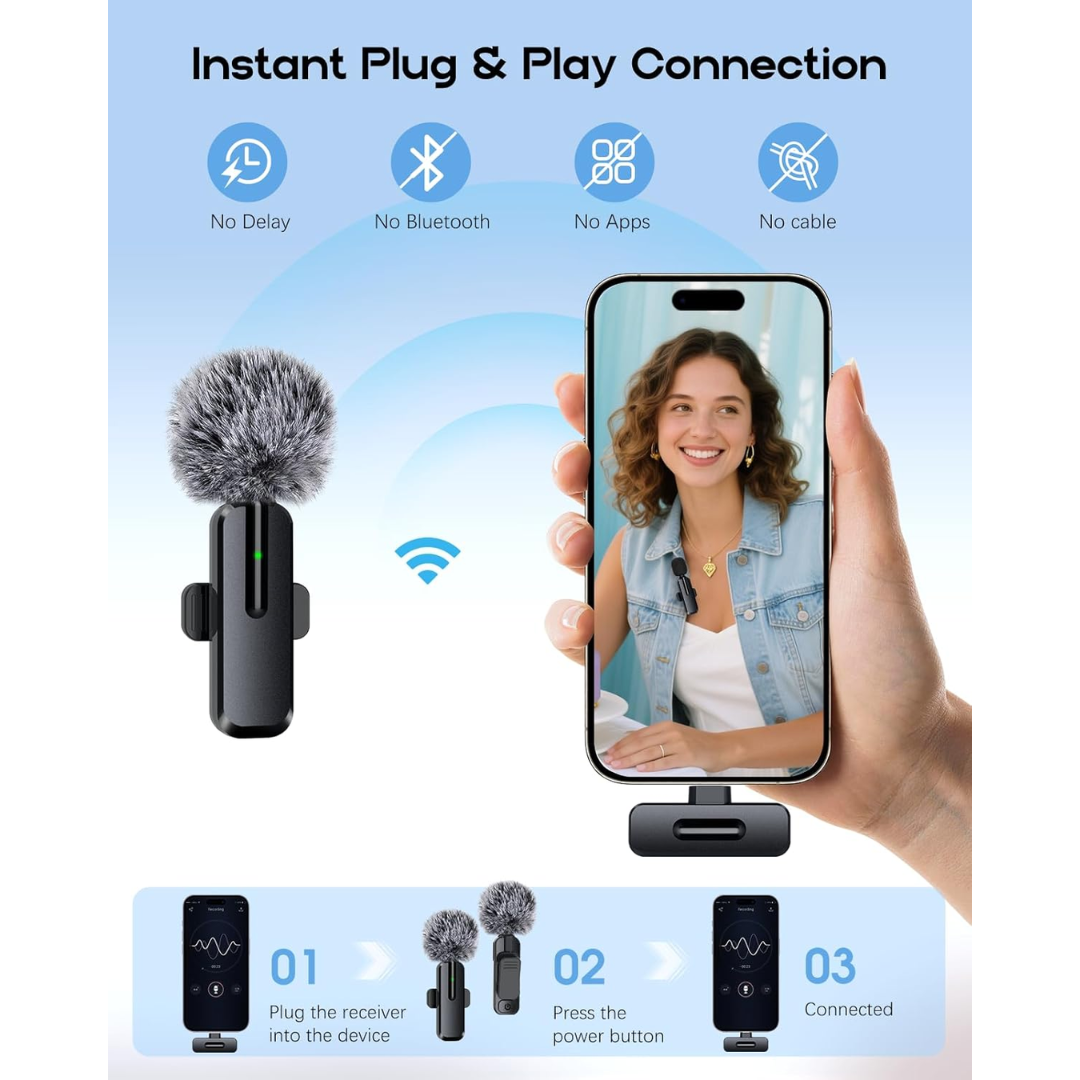 ZOPPLM Wireless Mini Microphone for iPhone