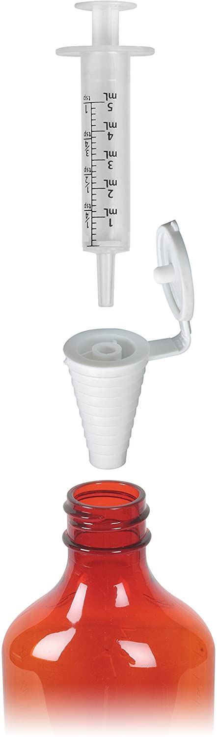 Ezy Dose Kids Medicine Dispenser with Bottle Adapter, 1 tsp. (5 ml)