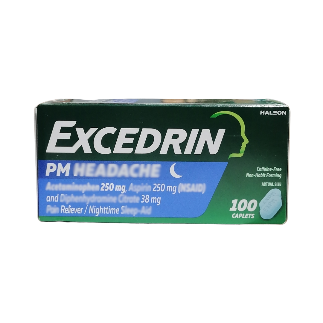 Excedrin PM Headache Reliever, 100 Caplets