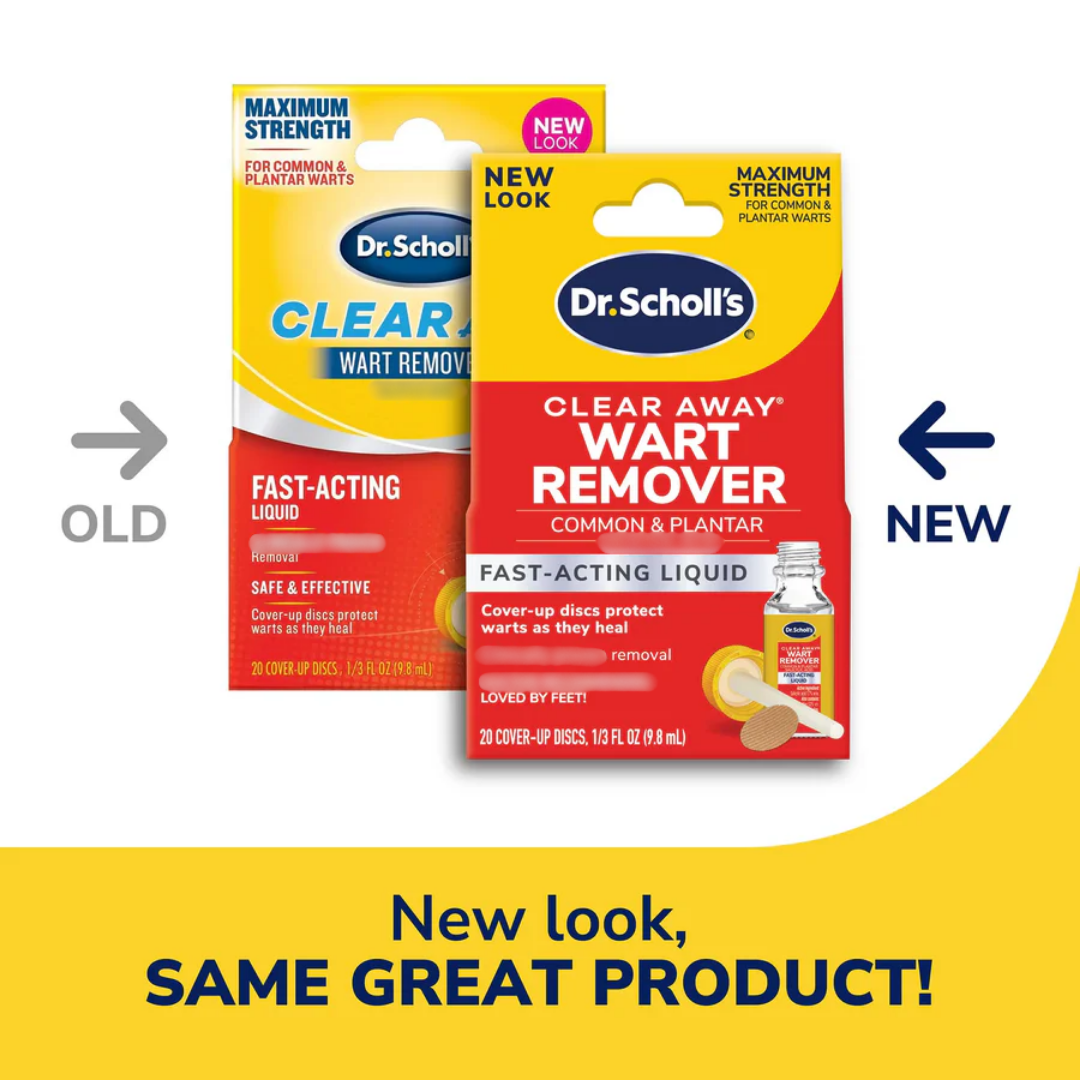 Dr. Scholl's Clear Way Wart Remover for Common & Plantar Warts 1/3 FL OZ 9.8ml (NO BOX)