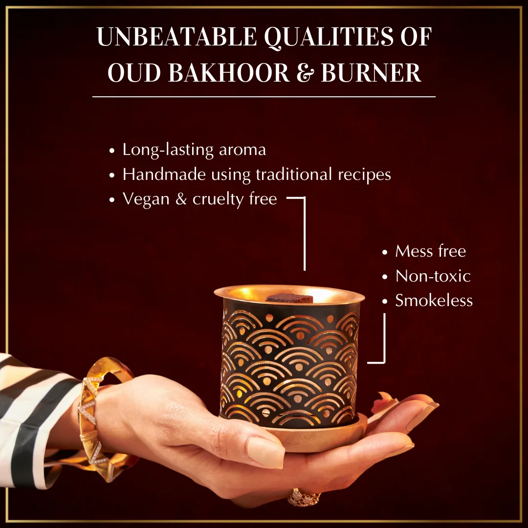 Dukhni Oud Bakhoor Incense Variety Box with Rainbow Burner Starter Kit