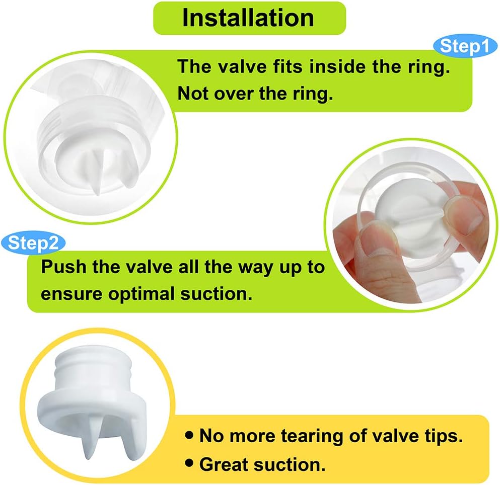Nenesupply Valves For Medela Breastpumps & Avent Breastpumps (4 White Valves)