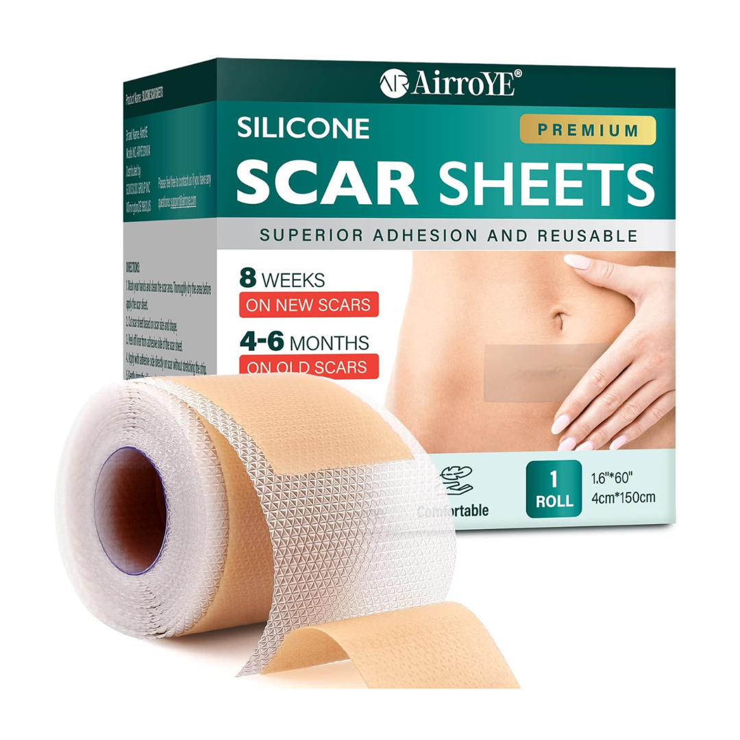 AirroYE Silicone Scar Sheets 4cm x 150cm 1 Roll