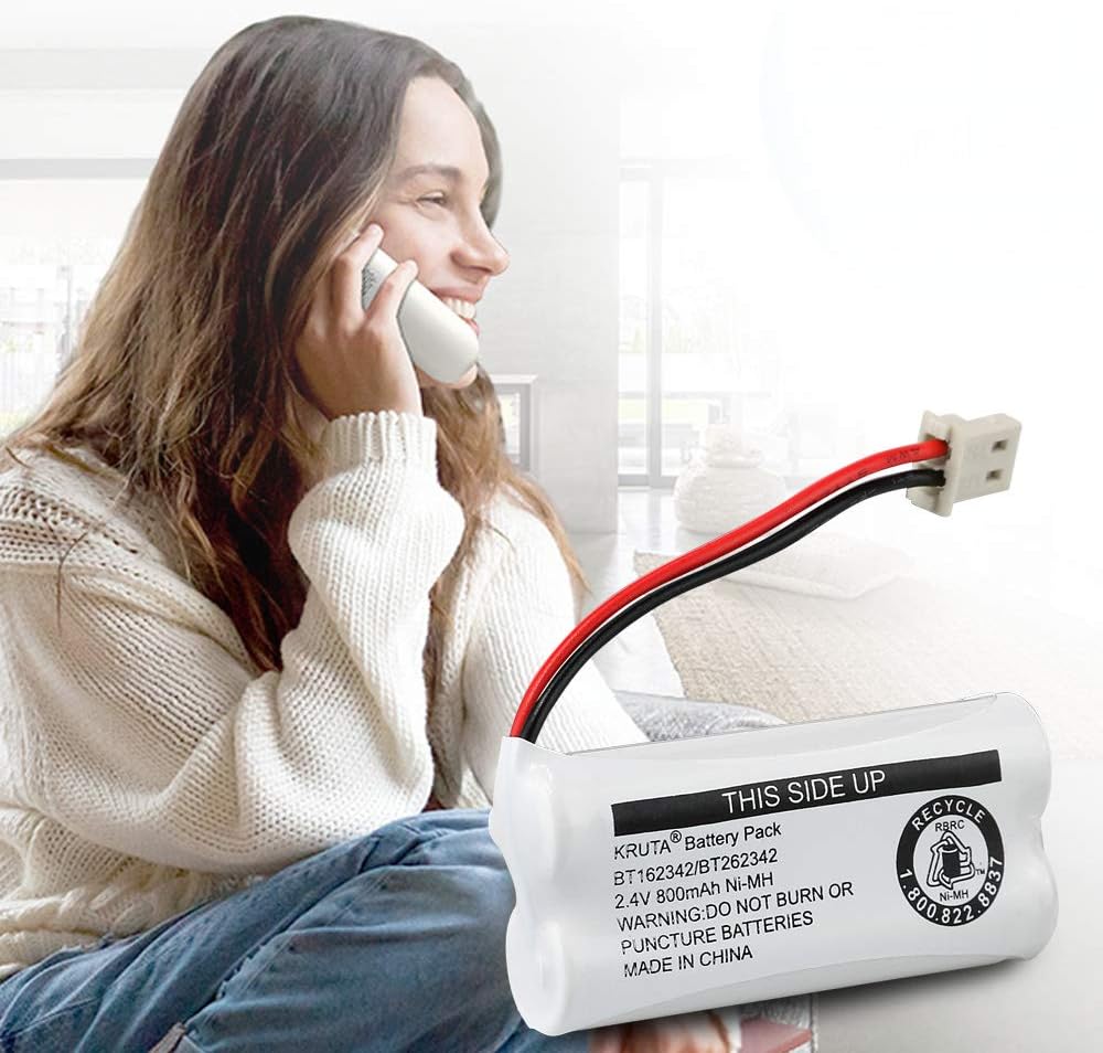 Kruta Replacement Battery For Cordless Phone Batteries Compatible BT162342/BT262342  (Pack of 2)